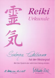 Urkunde Reiki-Meister